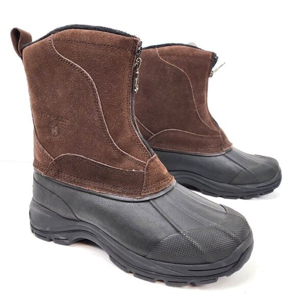 NEW Elk Woods McKinley Waterproof Duck Work Boot Brown Suede Insulated Mens 7M - Picture 1 of 8